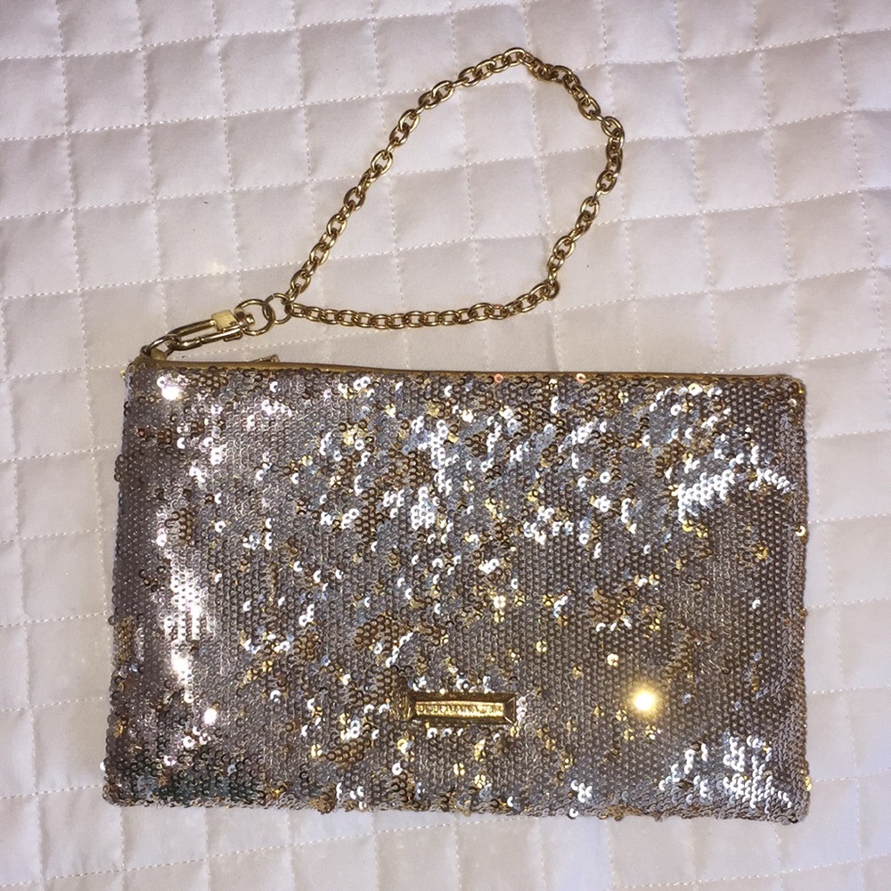 BCBG MAXAZRIA Gold/Silver Sequin Clutch